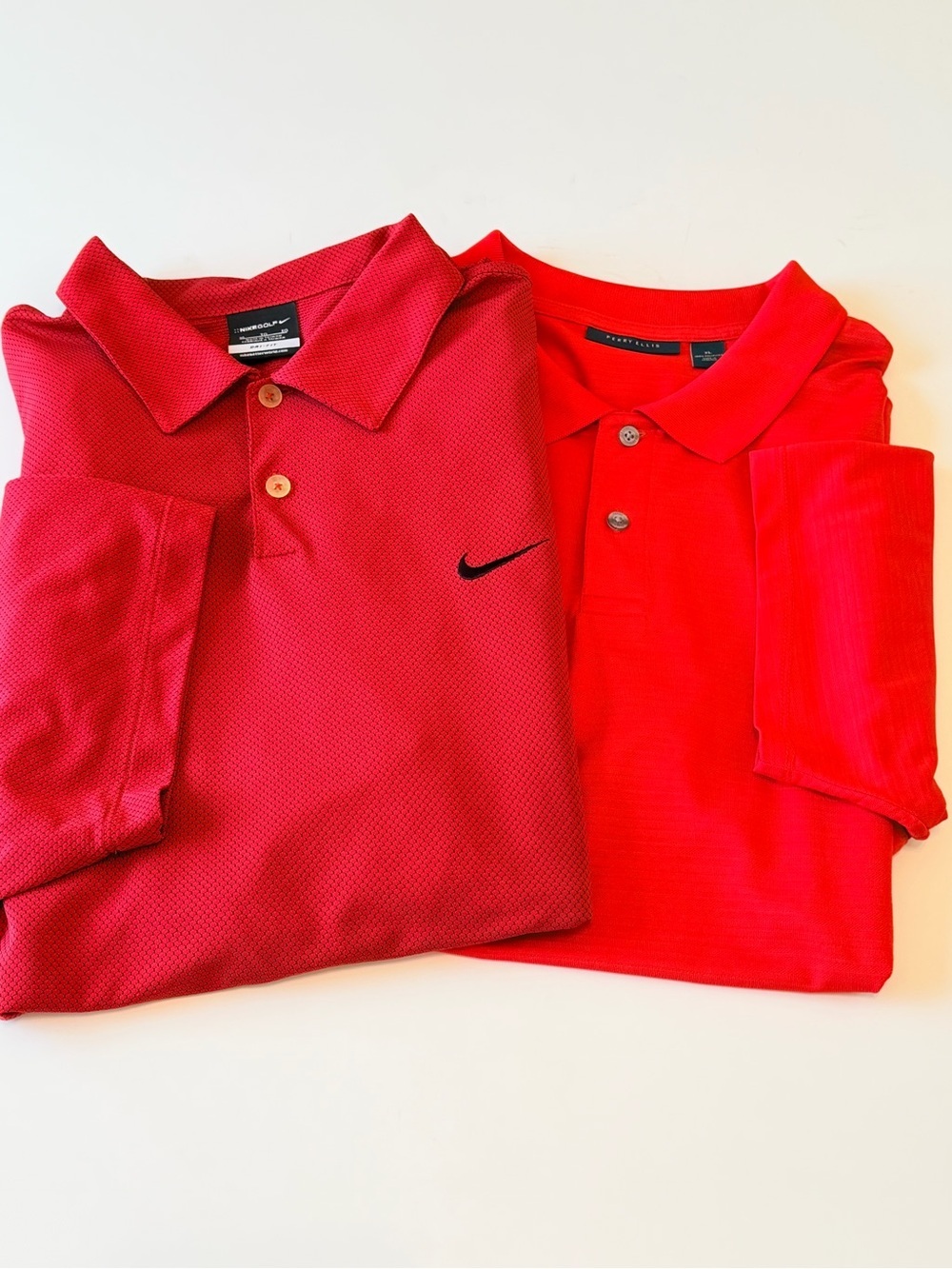 2 x Men's Tshirt Bundle Nike Golf and Perry Ellis, red, short slv, size XL